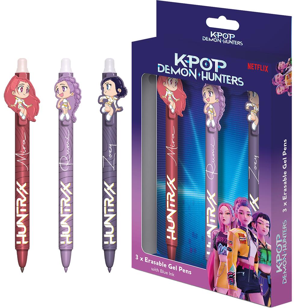 K-Pop Demon Hunters Pennen Uitwisbare Inkt 3st